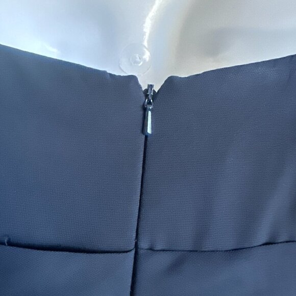 Jenny Yoo Aidan Chiffon Navy Blue Gown Formal Evening Dress - Size 8 - Picture 7 of 10